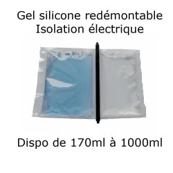 pochette de gel silicone étanche bi composant 170ml