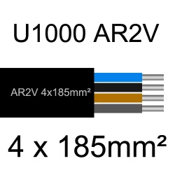 câble électrique aluminimum AR2V 4x185mm2