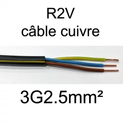 photo de câble électrique cuivre U1000 R2V 3G2.5mm2