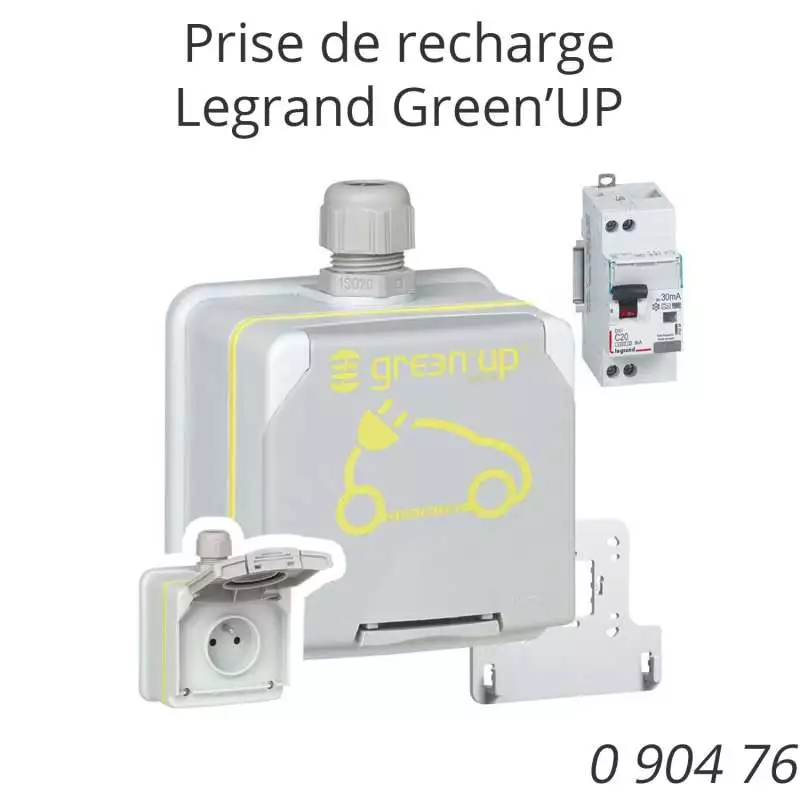 Prise de recharge Legrand Green'UP IP66 Kit complet prêt-à-poser 090476