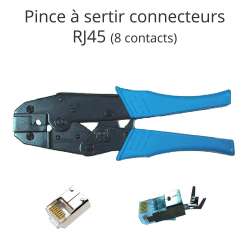 Pince à sertir pour connecteurs RJ45, poignées couleur bleues
