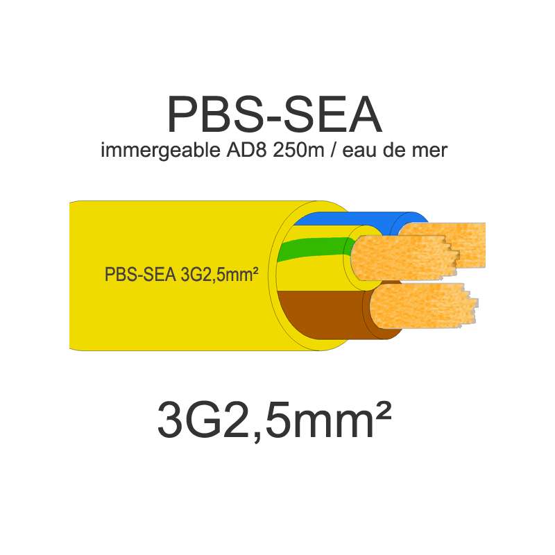 Câble immergeable PBS-SEA (adapté eau de mer)