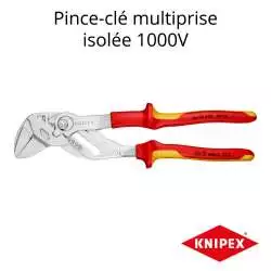 Pince-clé multiprise isolée 1000V knipex 86 06 250