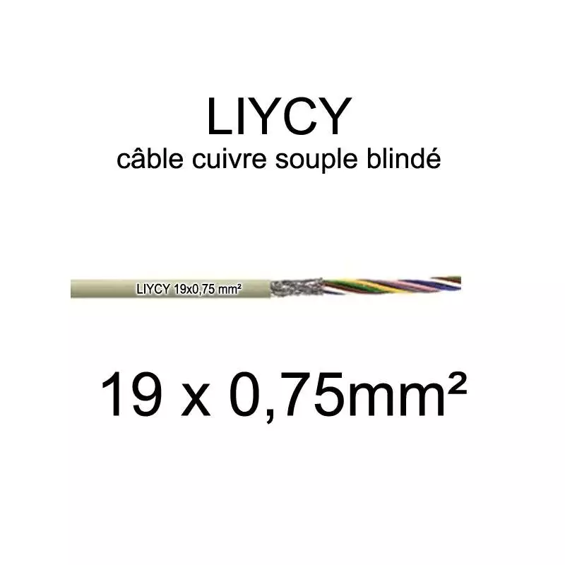Câble électrique blindé LIYCY multiconducteurs