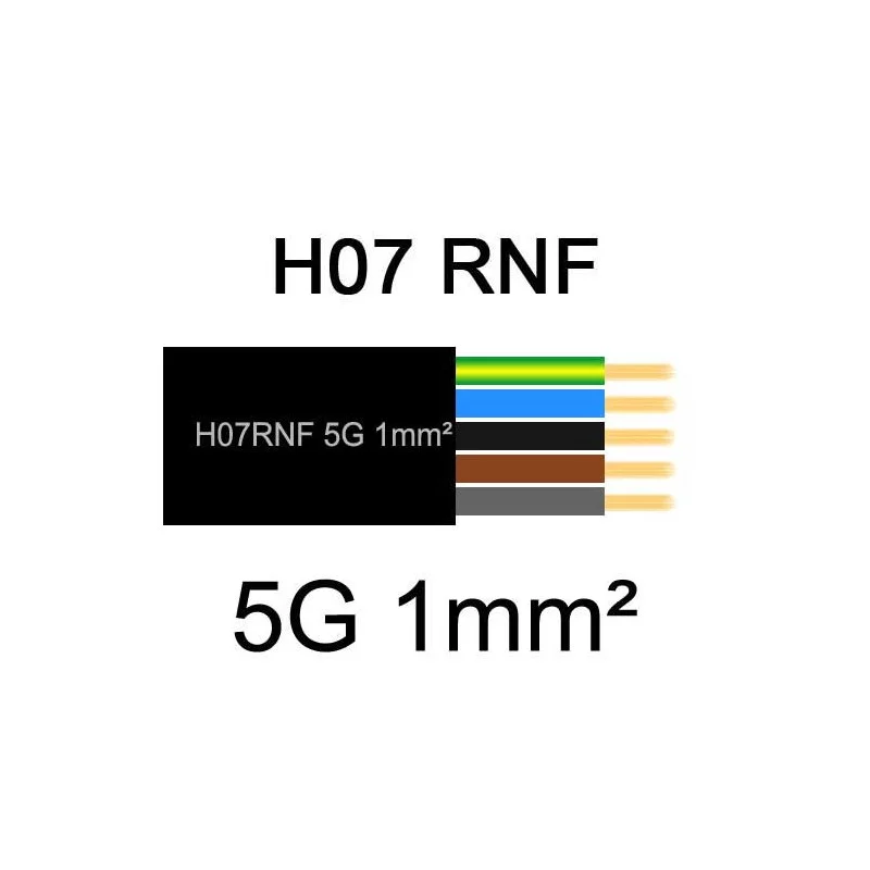 Câble électrique H07RNF cuivre souple | 1 à 300mm²