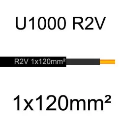 câble électrique cuivre U1000 R2V 1x120mm2