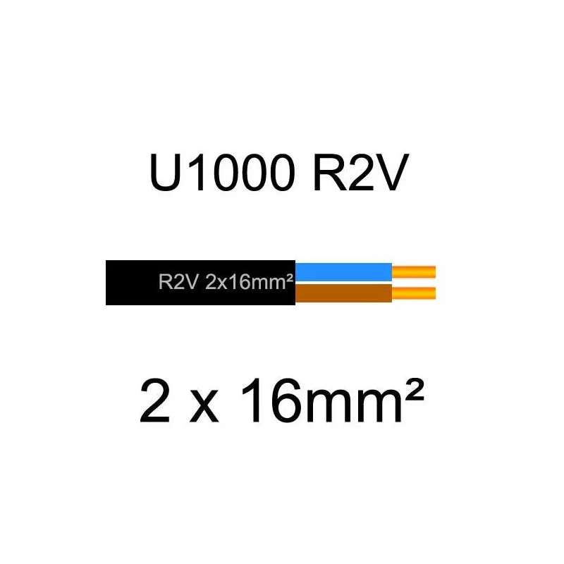 Câble électrique U1000 R2V (RO2V ou R02V) cuivre | 1.5mm² à 300mm²