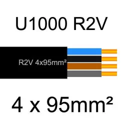 câble électrique cuivre U1000 R2V 4x95mm2