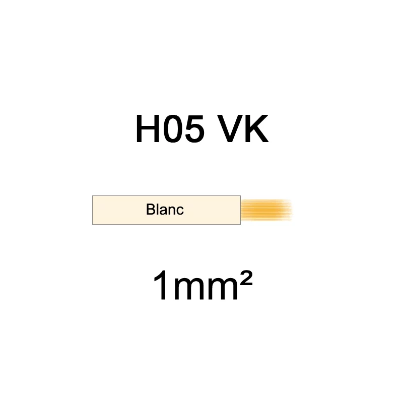 Fil électrique H05VK cuivre souple | 0,50mm² 0,75mm² et 1mm²