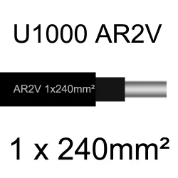 câble électrique aluminimum AR2V 1x240mm2